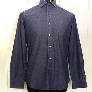 ALEA blue Italian made tailored dress shirt 15.5